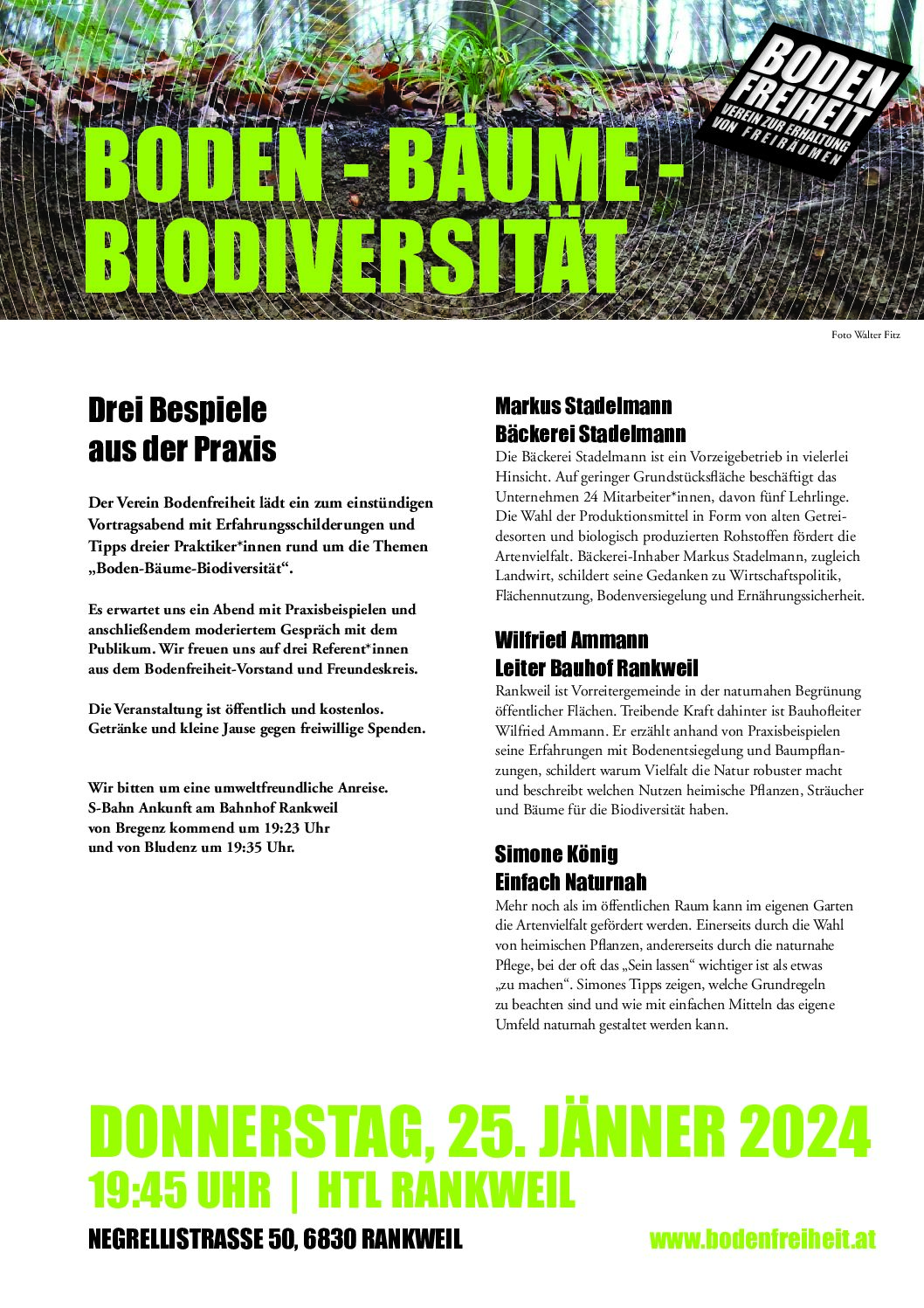 Einladung Boden-Bäume-Biodiversität